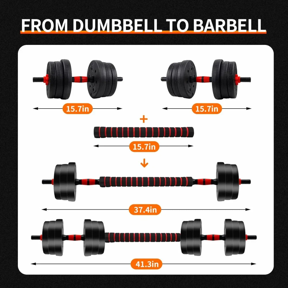 Adjustable Dumbbell Barbell Training Set