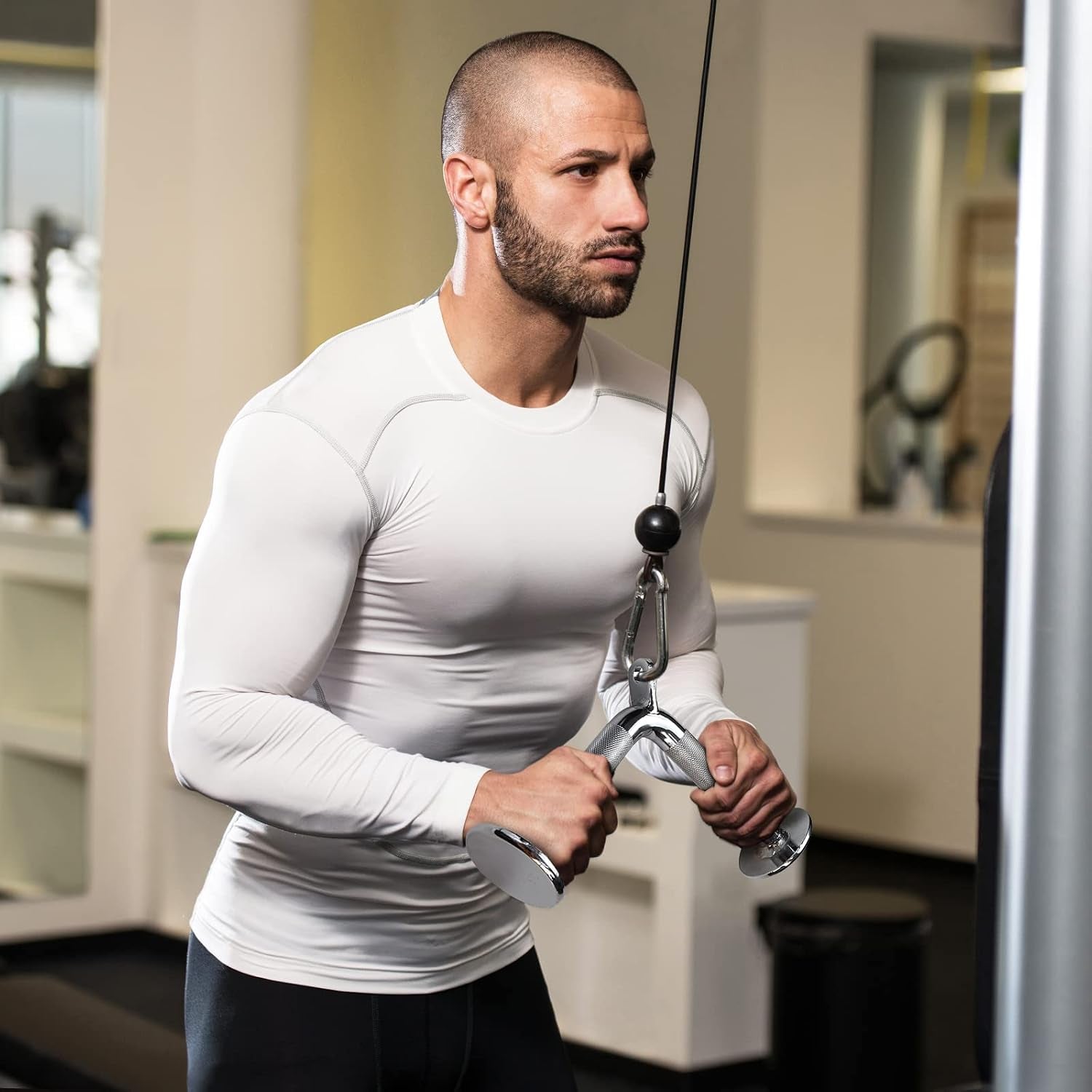 Cable Machine Accessories for Weight Lifting, LAT Pull down Attachment, Cable Attachments for Gym