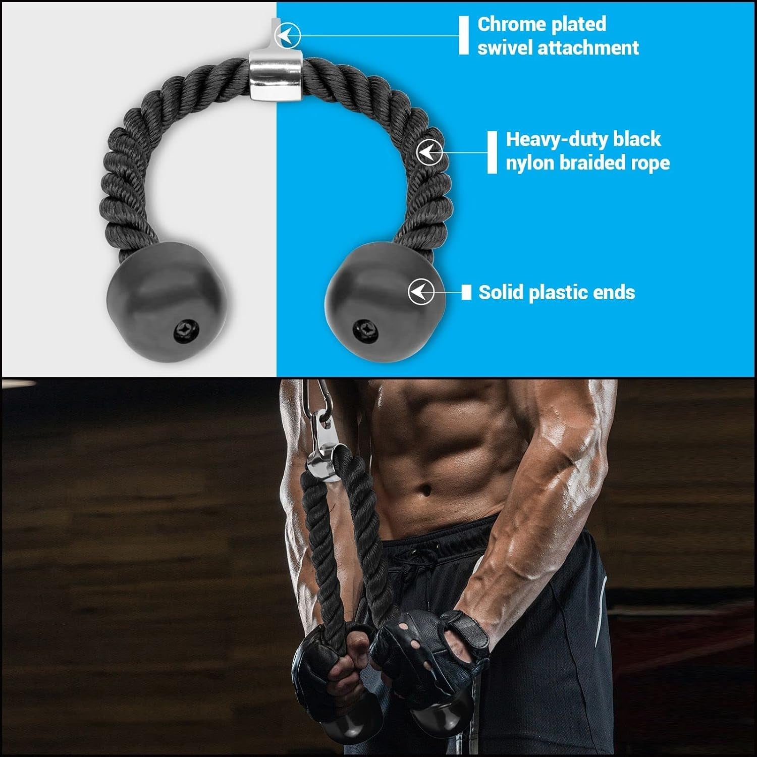 Cable Machine Accessories for Weight Lifting, LAT Pull down Attachment, Cable Attachments for Gym