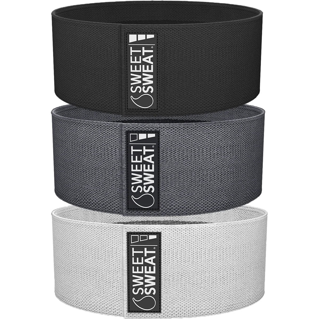 Sweet Sweat Fitness Hip Bands - Gray - 3-Pack